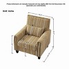 Modern Upholstered Accent Armchair, Yellow Striped Fabric Accent Chair with Nailhead Trim, Comfy Occasional Chairs for Living Room, Apartment - Koiai - 4 of 4