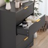 Fluted Wood Dresser 5 Drawers Dresser for Bedroom, Modern White Tall Dressers, Natural Wood Drawer Organizer for Bedroom, Living Room - 2 of 4