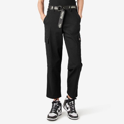 Dickies Women's High Rise Fit Cargo Jogger Pants, Black (bkx), 34 : Target