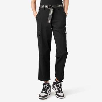 Dickies Women's Relaxed Fit Straight Leg Cargo Pants, Rinsed