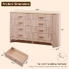 8 Drawer Dresser for Bedroom, 53.9" Wide Drawers with Gold Handles, Curved Profile, Wood Storage Dressers Organizer for Living Room - 4 of 4