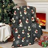 Christmas Throw Blanket Flannel Winter Throw Holiday Blanket with Snowman & Snowflake Design Christmas Gift. - 4 of 4