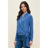 WEST K Women's Aria Long Sleeve Side Tie Wrap Top - 2 of 3