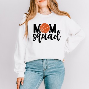 Simply Sage Market Women's Graphic Sweatshirt Mom Squad Basketball - 1 of 4