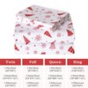 4 Piece Christmas Flannel Sheets, 100% Cotton Printed Bed Sheet Set, Soft Brushed Flannel, 16 Inches Deep Pocket Winter Warm Sheets - 3 of 4