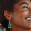 Ross-Simons Italian Tagliamonte Blue Venetian Glass Flora Drop Earrings in 18kt Gold Over Sterling - 2 of 3