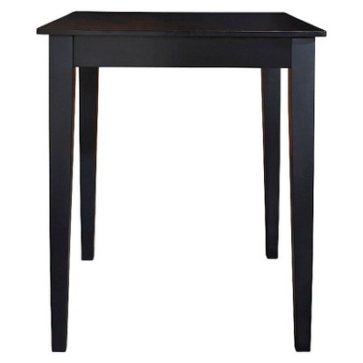 Tapered Leg Pub Bar Height Table Wood/Black - Crosley