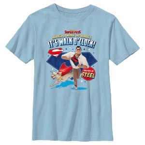 Boy's DC League of Super-Pets Superman and Krypto Walk O'Clock T-Shirt - 1 of 4