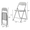 Folding Chairs, Stackable Metal Frame Foldable Chair with Padded Seat and Ergonomic High Back for Events & Home - 2 of 4