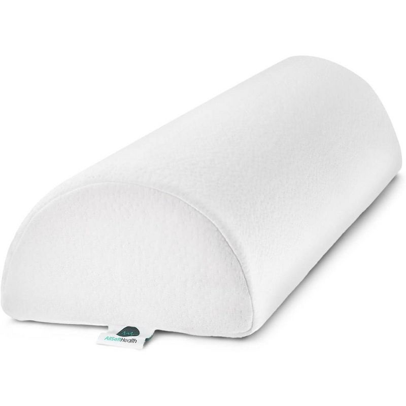 AllSett Health Large Half Moon Bolster Pillow for Legs, Knees, Lower Back and Head, Lumbar Support Pillow for Bed, Semi Roll for Ankle and Foot, 1 of 7