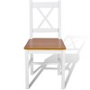 CLIHOME Modern Minimalist Dining Chair with Retro Design of Solid Pine Wood, Comfortable X-Shaped Chair Back Restaurant Backrest Chair(Set of 2) - 2 of 4