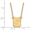Black Bow Jewelry 14k Yellow Gold North Carolina State Wolfpack NCAA Necklace 18 Inch - 2 of 4