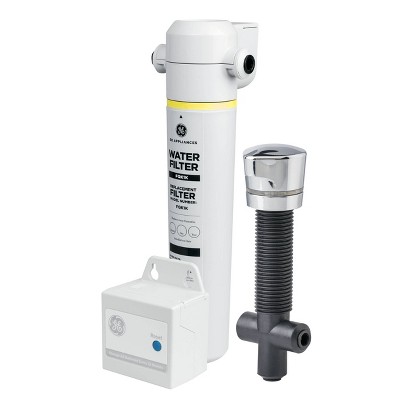 GE White Under Sink Water Filtration System with Twist and Lock Design