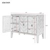 Lycvki Adjustable Shelf Storage Sideboard with 3 Retro Metal Handles and 4 Pinewood Legs - 4 of 4