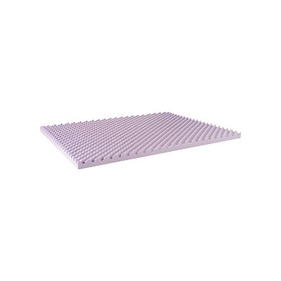 Bestier 3" Egg Crate Lavender Queen Size Gel-Infused Memory Foam Topper