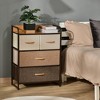 SEVOBAL Dressers 4 Drawer Fabric Storage Organizer with Steel Frame and Wooden Top for Versatile Bedroom Entryway, Multicolored, 11.5"*22.8"*31" - 4 of 4