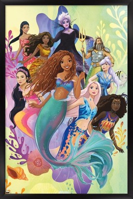 Trends International Disney Little Mermaid - Group Framed Wall Poster ...