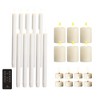 LumiPur 25pc Signature Centerpiece Collection Flickering Flameless LED Paraffin Wax Candles - 3 of 4