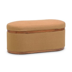 Olivier Boucle Oval Storage Ottoman - 1 of 4