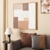 Neutral Location - 36" X 36" - Brown/Off White - Polyester Canvas/Cotton/Polstyrene/MDF - Framed Mixed Media Art - WLA3017 - Safavieh - 2 of 4