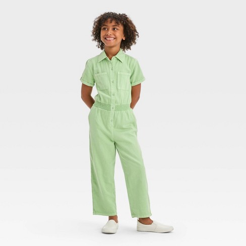 Girls' Short Sleeve Romper - Cat & Jack™ Yellow : Target