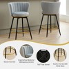 Kumasinova Modern 360° Swivel Bar Stools, Counter Height Bar Stools Set of 2, Upholstered Counter Stool, Counter Height Stools with Metal Legs - 3 of 4