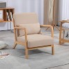 NicBex Linen Accent Chair,Upholstered Living Room Chairs with High Backrest,Mid-Century Modern Armchair,Accent Chairs for Living Room - 2 of 4