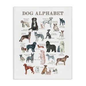 Stupell Industries Dog Alphabet Multiple Breeds Educational Animals Chart Canvas Art, 16" x 20" - 1 of 4