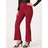 INSPIRE CHIC Women's Casual High Waist Wide Legs Bell Bottom Flared Long Pants - 2 of 4