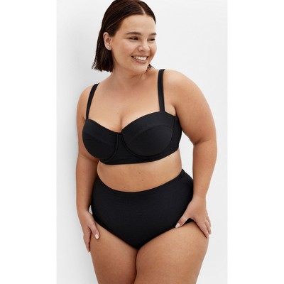 Women's Plus Size Maui Underwire Bikini Top - black | CITY CHIC
