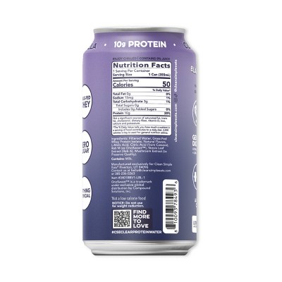 Clean Simple Eats Clear 10g Protein Water Blackberry Vanilla - 12 fl oz Can