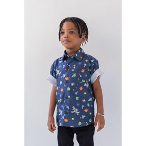 Disney Toy Story Mickey Mouse Cars Nightmare Before Christmas Button Down Shirt Toddler to Big Kid - 1 of 4