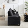 83.86"Polyester Polyester sofa,Modern Compressed Couch,3-Seater Sofa, Furniture for Living Room,Bedroom,office ,Black - 4 of 4