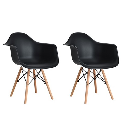 Black on sale molded chair