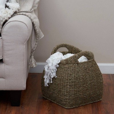 Natural Seagrass Storage Basket with Handles