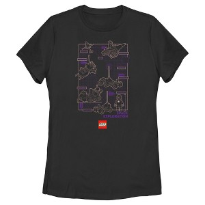 Women's LEGO Space Exploration Schematic T-Shirt - 1 of 4