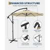 10ft Offset Patio Umbrella, Cantilever Umbrella with Easy Lift & Tilt Adjustment, 8 Ribs Sun umbrella UV Protection for Backyard, Pool, Garden - 4 of 4
