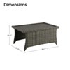Spruce & Spring Outdoor Wicker Patio Outdoor Sofa Swivel Chair Coffee Table - 3 of 4