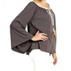 Women's Embroidered Bell Sleeve Knit Top - KORI - 2 of 3