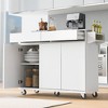 Kitchen Cart with Spice Rack, Towel Rack and 2 Drawers - 3 of 4