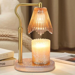 FAAYFIAN Adjustable Candle Warmer Lamp with Timer,Wood Base Metal Shade,Birthday Gifts for Women Mom - 1 of 4