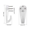 Unique Bargains ABS Non-mark Hook Picture Photo Frame Hangers White 1.97"x0.79"x0.57" 20 Pcs - 3 of 3