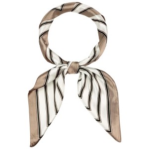 INSPIRE CHIC Women's Large Satin Silk Like Scarves Shawl Neckerchief Head Wrap Bandanas - 1 of 4