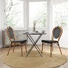 Merrick Lane Celia Stacking Thonet Bistro Style Chair with Arms, PE Rattan Seat, and Metal Frame for Indoor/Outdoor Use - 2 of 4