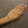 Haus of Brilliance Silver Created Ruby and Sapphire Adjustable Tennis Chain Bracelet - 4 of 4