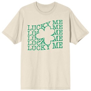 St. Patrick's Day Lucky Me Crew Neck Short Sleeve Women's Natural T-shirt - 1 of 3