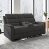 Mjkone Loveseat Recliner，Loveseat Reclining Sofa with Storage Space and Cup Holders，Tech Fabric Recliner Couch with Adjustable Backrest and Footrest - 4 of 4