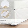 White Chic Queen Bed Skirt - Easy Fit Scallop Edge Pleated, 14 Inch Drop Anti - Slip Dust Ruffle, Thick Fabric for Privacy, Pre - Washed - 4 of 4