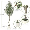 Faux Olive Tree with Moss and Planter Pot, Realistic Olive & Leaves Artificial Tree Tall Plants for Home Yard Office Decor Indoor Outdoor - 4 of 4
