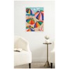 Kate and Laurel Framed Canvas Wall Art Print Coastal Beach Umbrellas by Rachel Lee, 18 x 24 Sylvie White Frame, Coastal, Beach Art for Wall Decor - 4 of 4